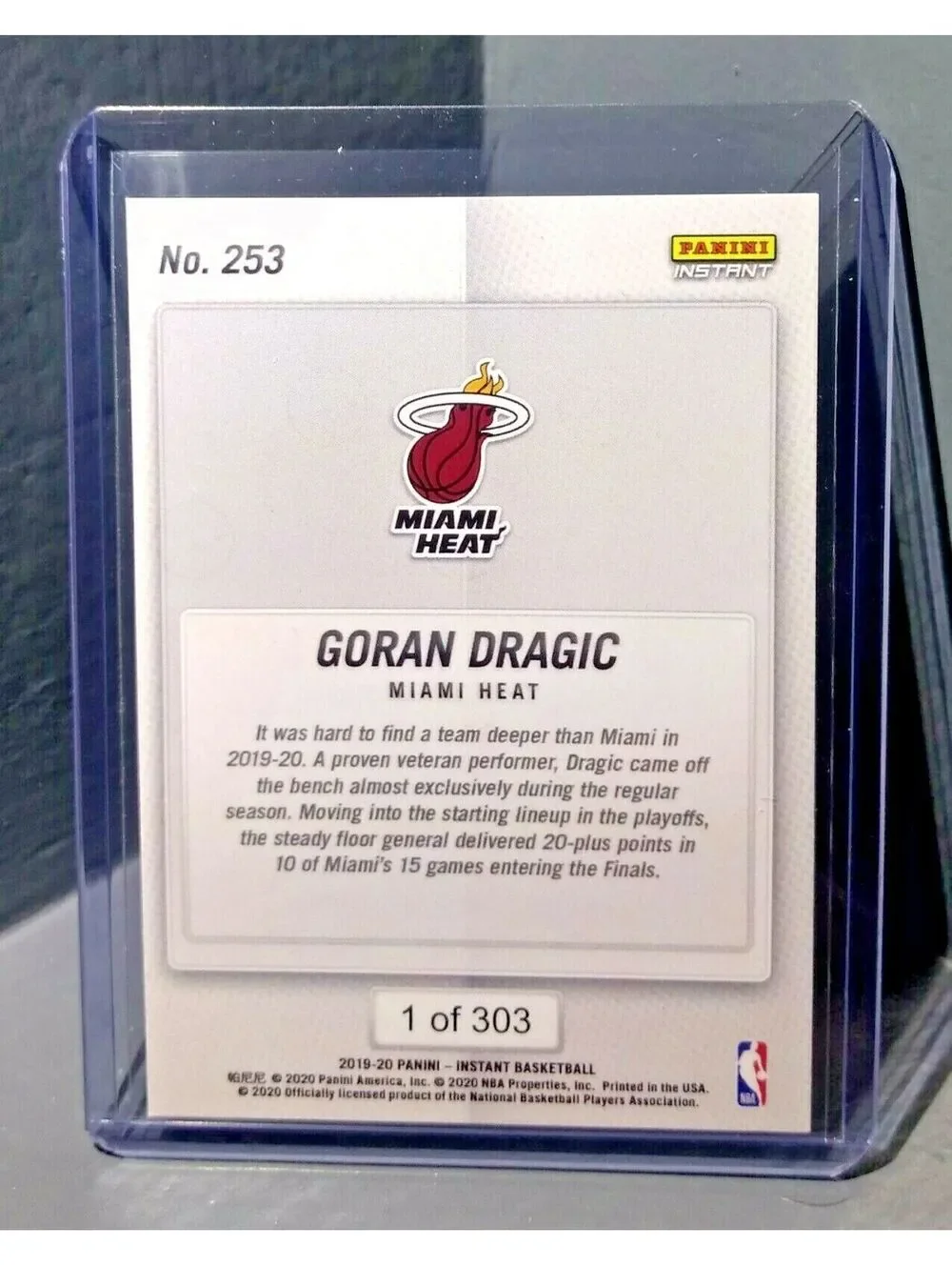 Goran Dragic 2019-2020 Panini NBA Instant Heat #253 Basketball Card 1 of 303